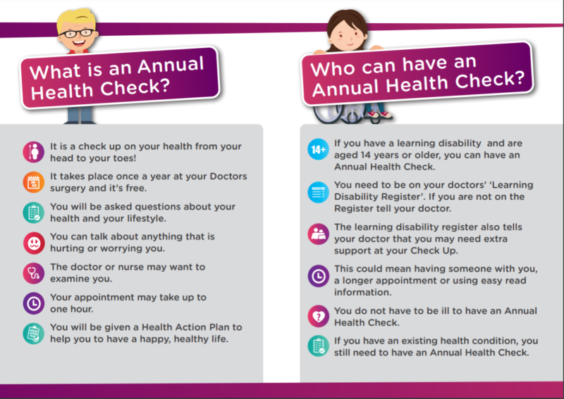 Annual Health Check booklet