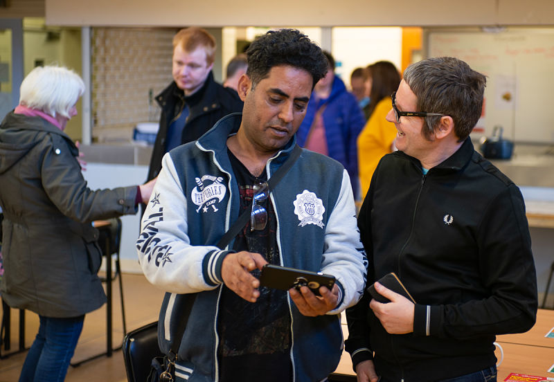 John from Ignite with community member