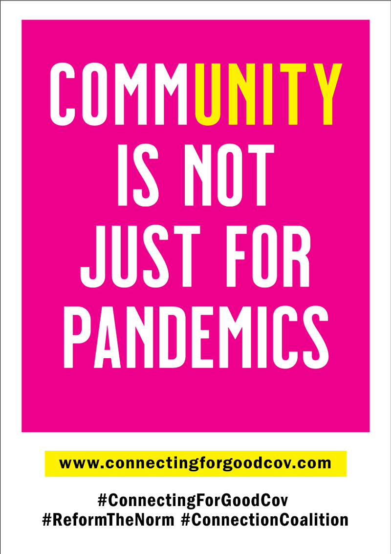 Community is not just for pandemics poster